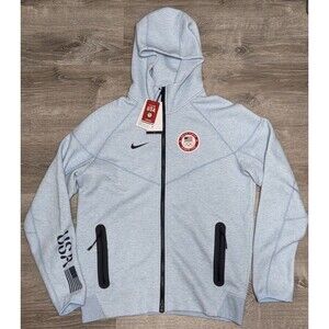 Nike Olympic 2024 Team USA Tech Fleece Windrunner Hoodie Men's L-Tall FN1208-441